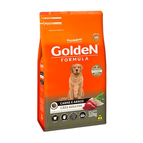 Racao-Golden-Caes-Adultos-Formula-Carne---Arroz---3Kg-_-Premier-Pet Racao-Golden-Caes-Adultos-Formula-Carne---Arroz---3Kg-_-Premier-Pet