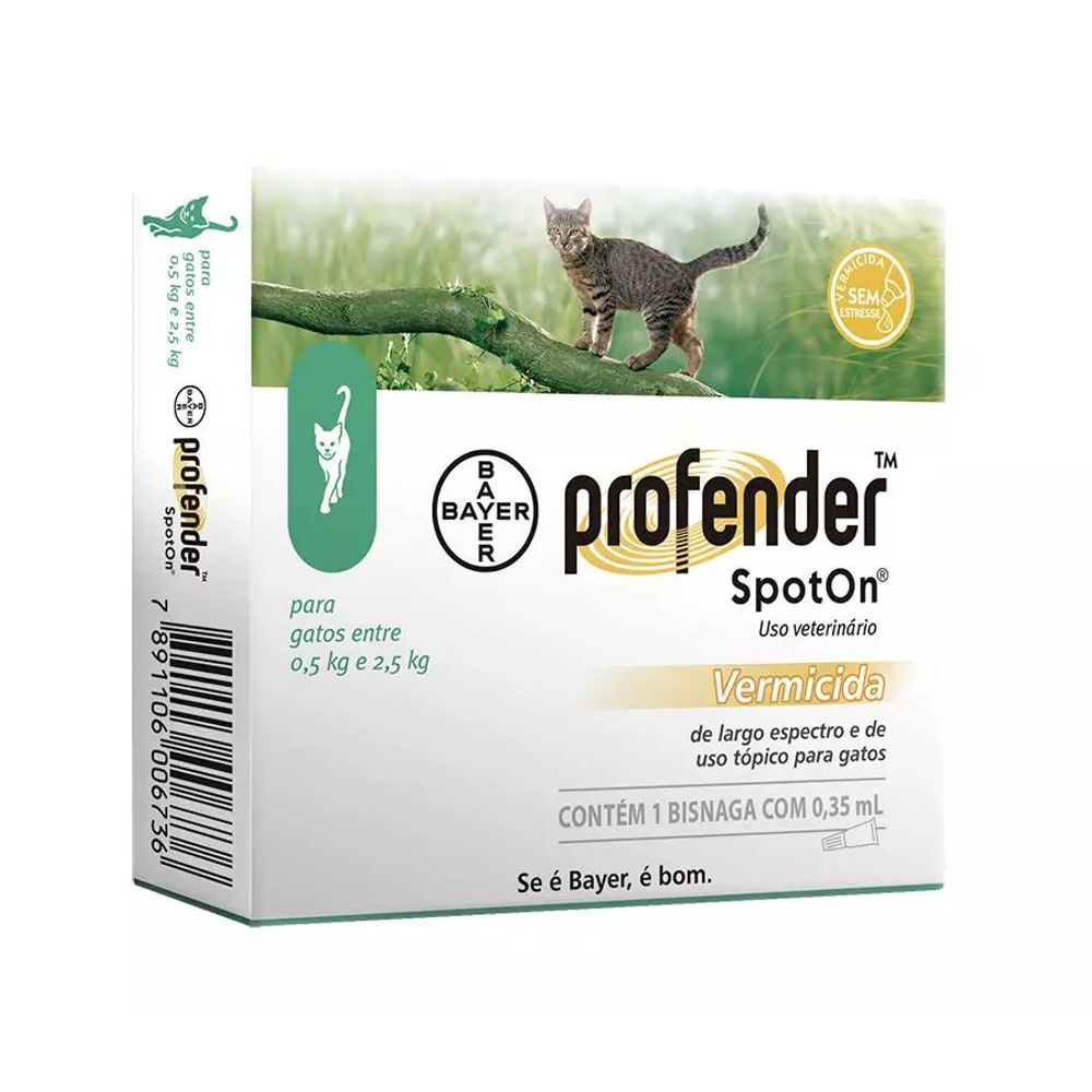 Vermifugo Bayer Profender Spoton Para Gatos P De 0 5 A 2 5kg 0 35ml Petnanetbenipet Vermifugo Bayer Profender Spoton Para Gatos P De 0 5 A 2 5kg 0 35ml Petnanetbenipet