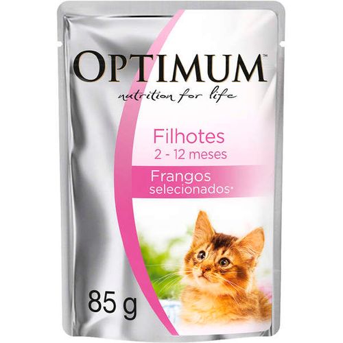 Racao_Umida_Optimum_Sache_Frango_para_Gatos_Filhotes_-_85_g Racao_Umida_Optimum_Sache_Frango_para_Gatos_Filhotes_-_85_g